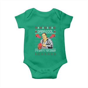 Funny Christmas Mafia Baby Onesie Gabagool It Is Whats For Dinner Gangster Movie TS11 Irish Green Print Your Wear