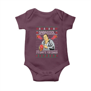 Funny Christmas Mafia Baby Onesie Gabagool It Is Whats For Dinner Gangster Movie TS11 Maroon Print Your Wear