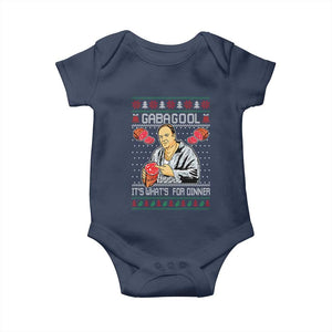 Funny Christmas Mafia Baby Onesie Gabagool It Is Whats For Dinner Gangster Movie TS11 Navy Print Your Wear