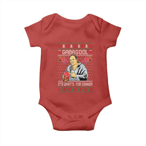 Funny Christmas Mafia Baby Onesie Gabagool It Is Whats For Dinner Gangster Movie TS11 Red Print Your Wear
