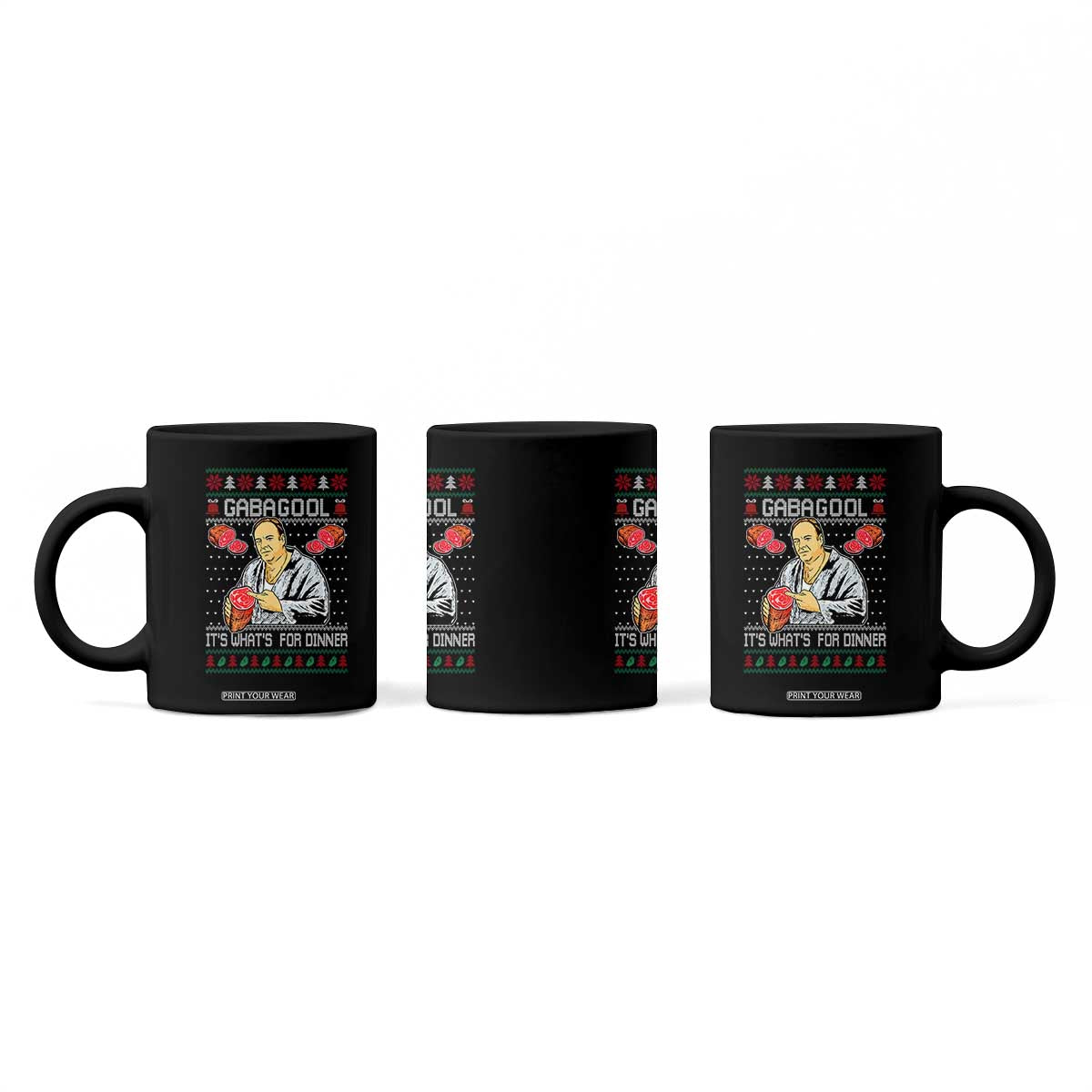 Funny Christmas Mafia Coffee Mug Gabagool It Is Whats For Dinner Gangster Movie TS11 Print Your Wear