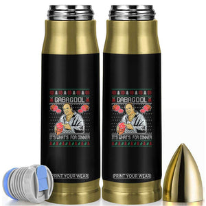 Funny Christmas Mafia Bullet Tumbler Gabagool It Is Whats For Dinner Gangster Movie TS11 Black Print Your Wear