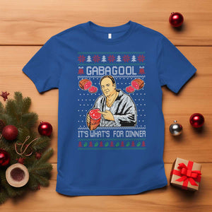 Funny Christmas Mafia T Shirt Gabagool It Is Whats For Dinner Gangster Movie TS11 Royal Blue Print Your Wear