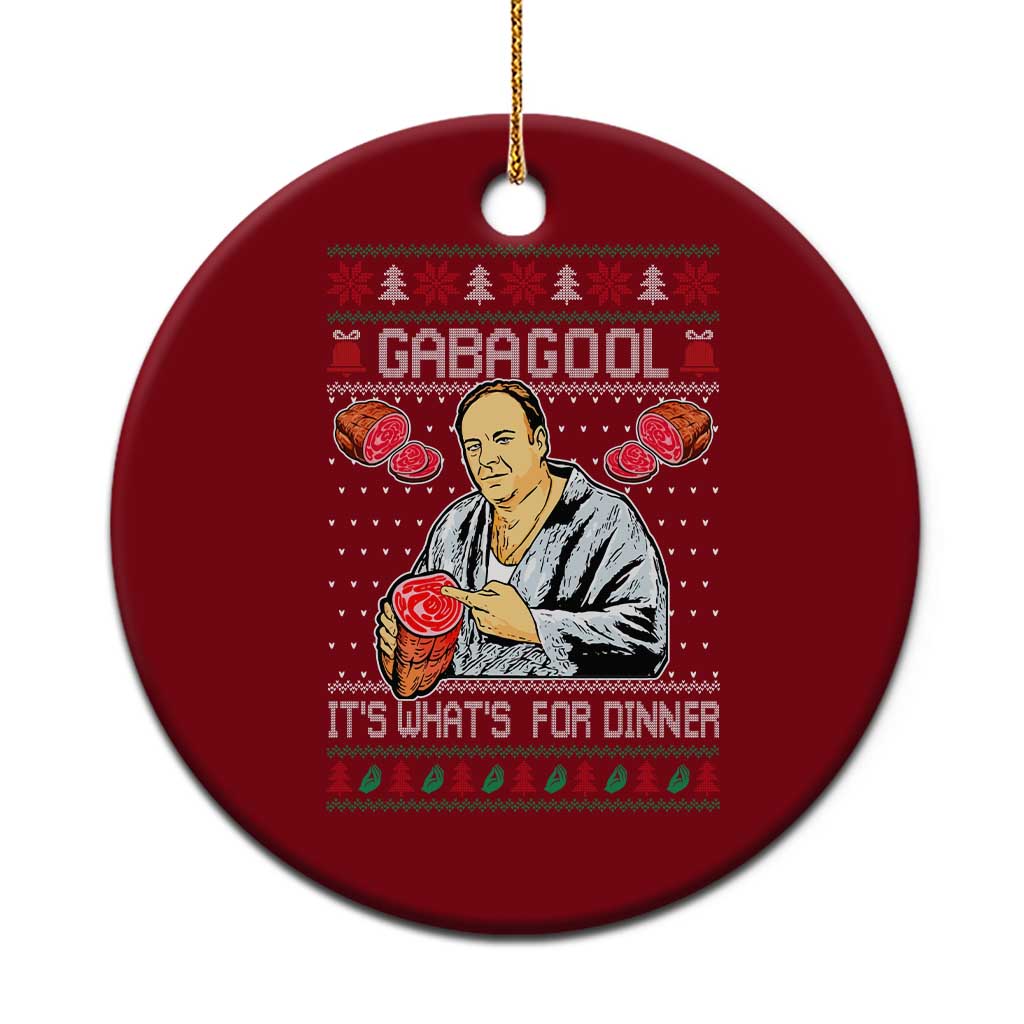 Funny Christmas Mafia Ceramic Ornament Gabagool It Is Whats For Dinner Gangster Movie TS11 1pc Red Print Your Wear