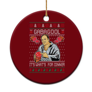 Funny Christmas Mafia Ceramic Ornament Gabagool It Is Whats For Dinner Gangster Movie TS11 1pc Red Print Your Wear