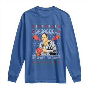Funny Christmas Mafia Long Sleeve Shirt Gabagool It Is Whats For Dinner Gangster Movie TS11 Royal Blue Print Your Wear