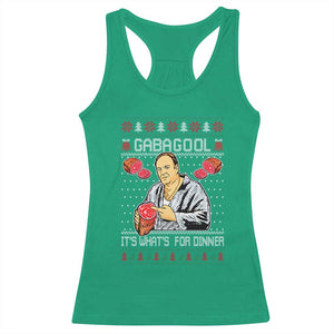 Funny Christmas Mafia Racerback Tank Top Gabagool It Is Whats For Dinner Gangster Movie TS11 Irish Green Print Your Wear