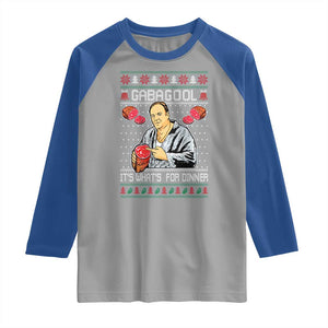 Funny Christmas Mafia Raglan Shirt Gabagool It Is Whats For Dinner Gangster Movie TS11 Sport Gray Royal Print Your Wear