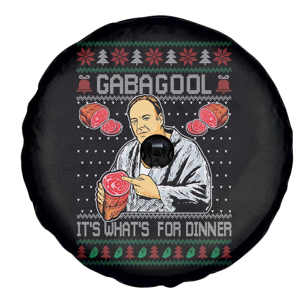 Funny Christmas Mafia Spare Tire Cover Gabagool It Is Whats For Dinner Gangster Movie TS11 Print Your Wear