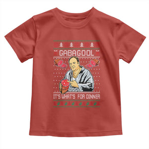 Funny Christmas Mafia Toddler T Shirt Gabagool It Is Whats For Dinner Gangster Movie TS11 Red Print Your Wear