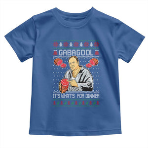Funny Christmas Mafia Toddler T Shirt Gabagool It Is Whats For Dinner Gangster Movie TS11 Royal Blue Print Your Wear