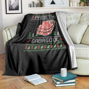 Funny Pass The Gabagool Christmas Throw Blanket Italian Food TS11 Print Your Wear