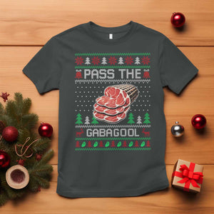 Funny Pass The Gabagool Christmas T Shirt Italian Food TS11 Dark Heather Print Your Wear