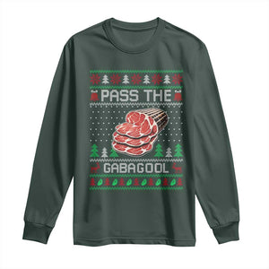 Funny Pass The Gabagool Christmas Long Sleeve Shirt Italian Food TS11 Dark Forest Green Print Your Wear