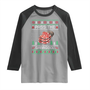 Funny Pass The Gabagool Christmas Raglan Shirt Italian Food TS11 Sport Gray Black Print Your Wear