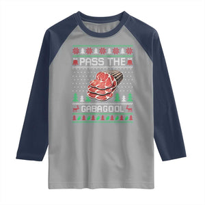 Funny Pass The Gabagool Christmas Raglan Shirt Italian Food TS11 Sport Gray Navy Print Your Wear