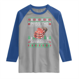 Funny Pass The Gabagool Christmas Raglan Shirt Italian Food TS11 Sport Gray Royal Print Your Wear