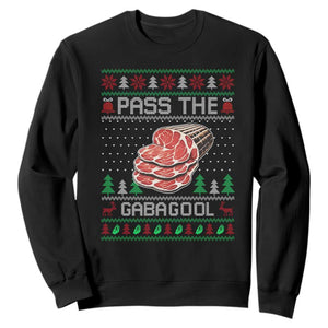 Funny Pass The Gabagool Christmas Sweatshirt Italian Food TS11 Black Print Your Wear