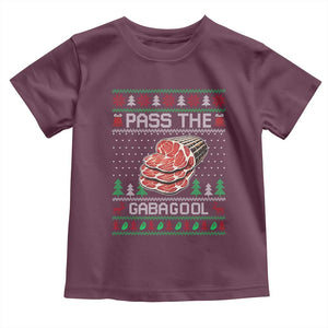 Funny Pass The Gabagool Christmas Toddler T Shirt Italian Food TS11 Maroon Print Your Wear