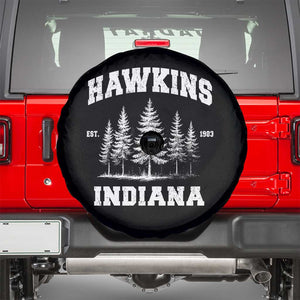 Funny Hawkins Sci Fi Lover Spare Tire Cover Indiana Strangers Pine Tree TS11 Black Print Your Wear