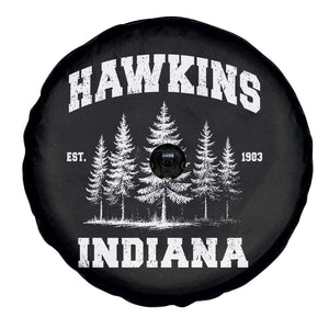 Funny Hawkins Sci Fi Lover Spare Tire Cover Indiana Strangers Pine Tree TS11 Print Your Wear
