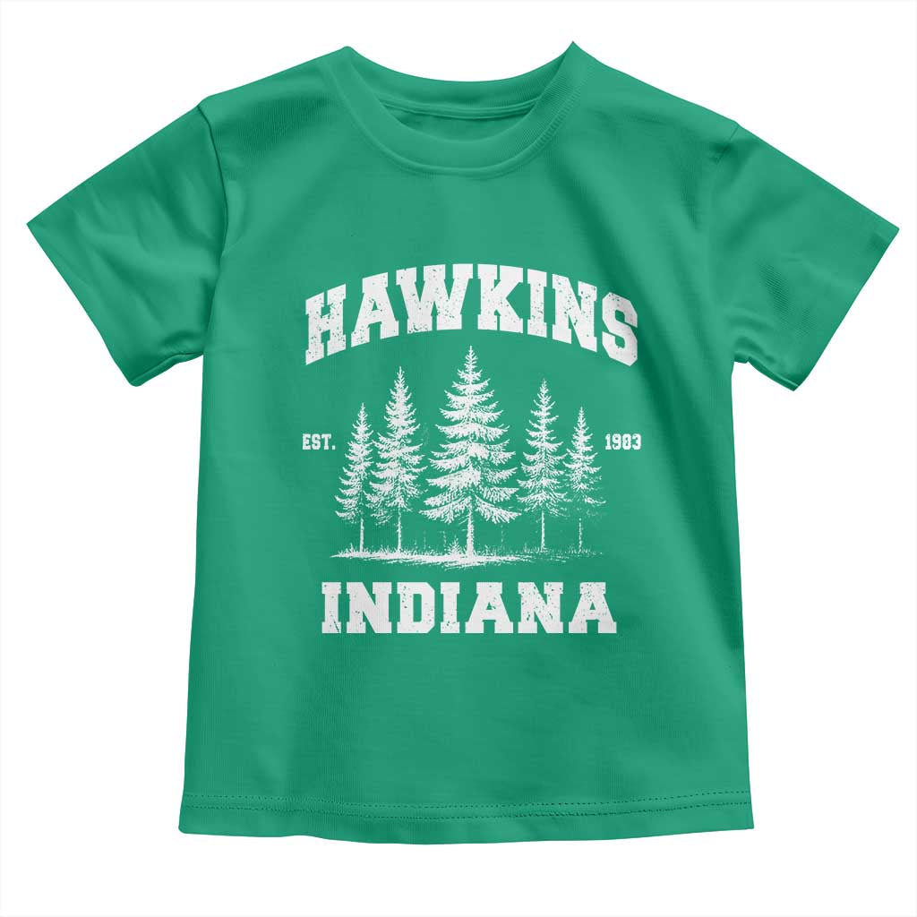 Funny Hawkins Sci Fi Lover Toddler T Shirt Indiana Strangers Pine Tree TS11 Irish Green Print Your Wear