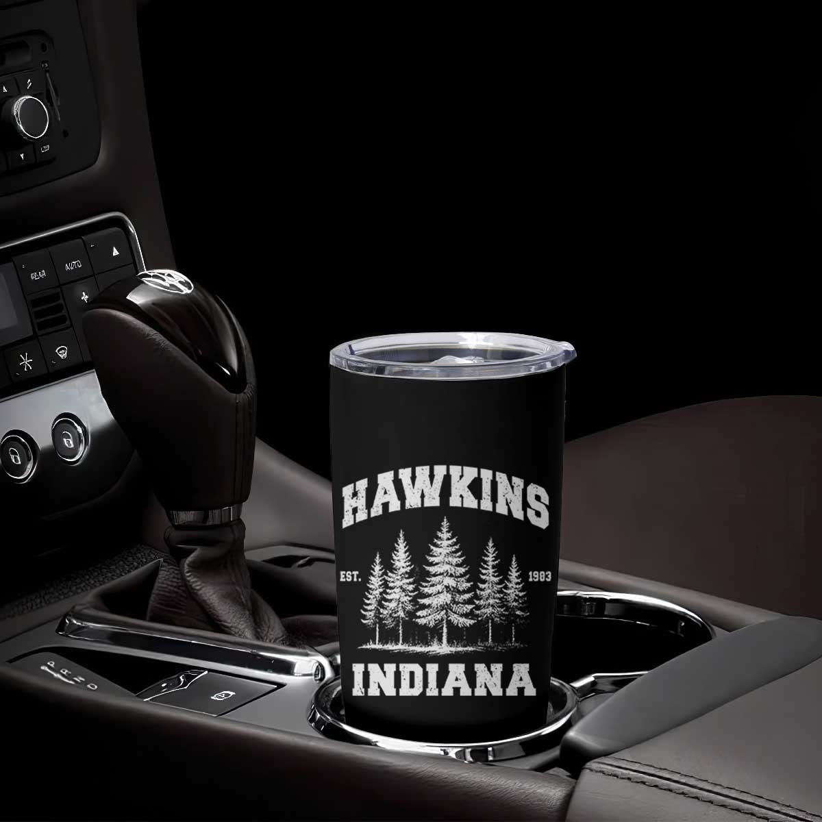 Funny Hawkins Sci Fi Lover Tumbler Cup Indiana Strangers Pine Tree TS11 Print Your Wear