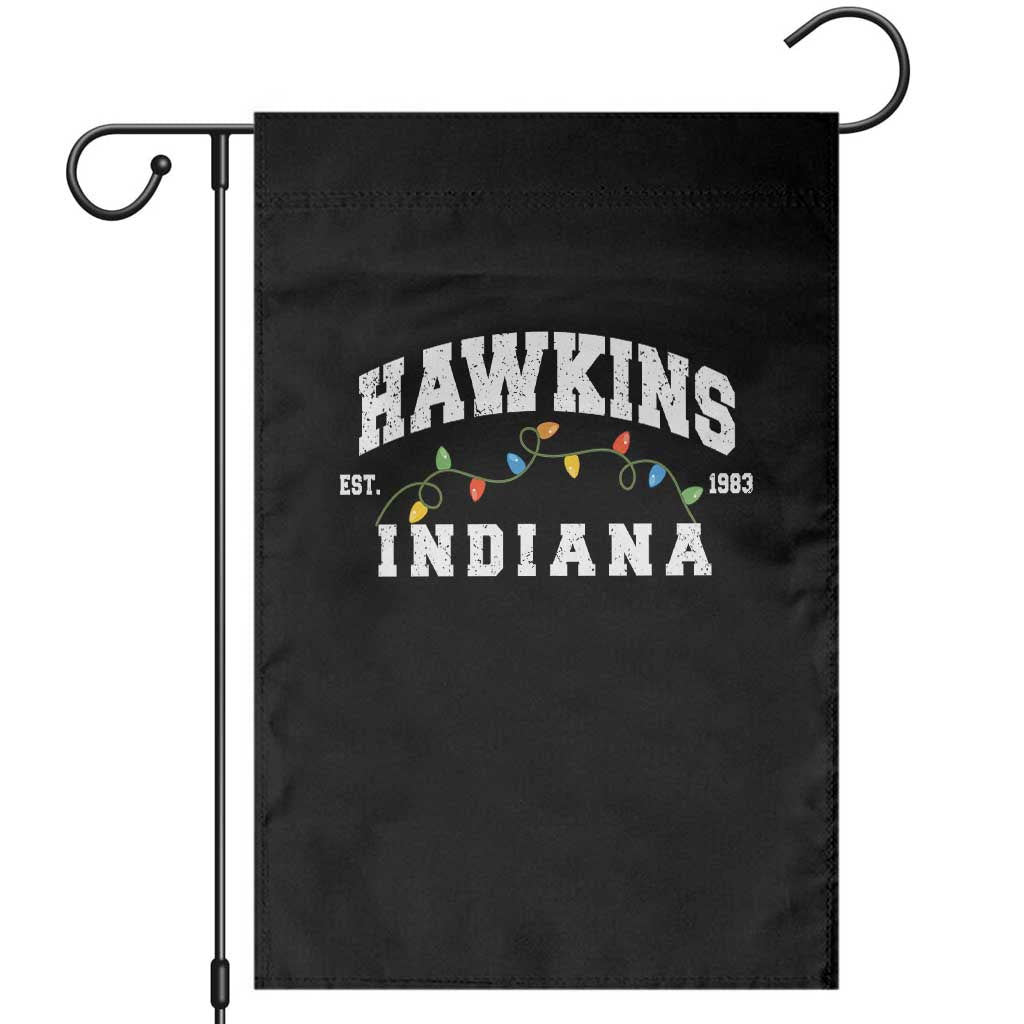 Funny Stranger Christmas Garden Flag Hawkins Xmas Lights TS11 Black Print Your Wear