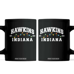 Funny Stranger Christmas Coffee Mug Hawkins Xmas Lights TS11 Black Print Your Wear