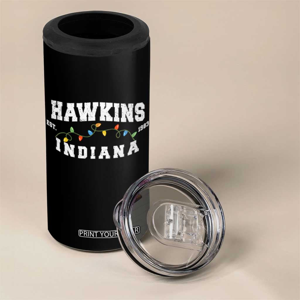 Funny Stranger Christmas 4 in 1 Can Cooler Tumbler Hawkins Xmas Lights TS11 Print Your Wear