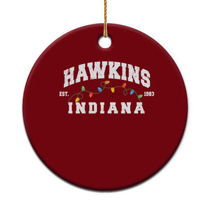 Funny Stranger Christmas Ceramic Ornament Hawkins Xmas Lights TS11 1pc Red Print Your Wear