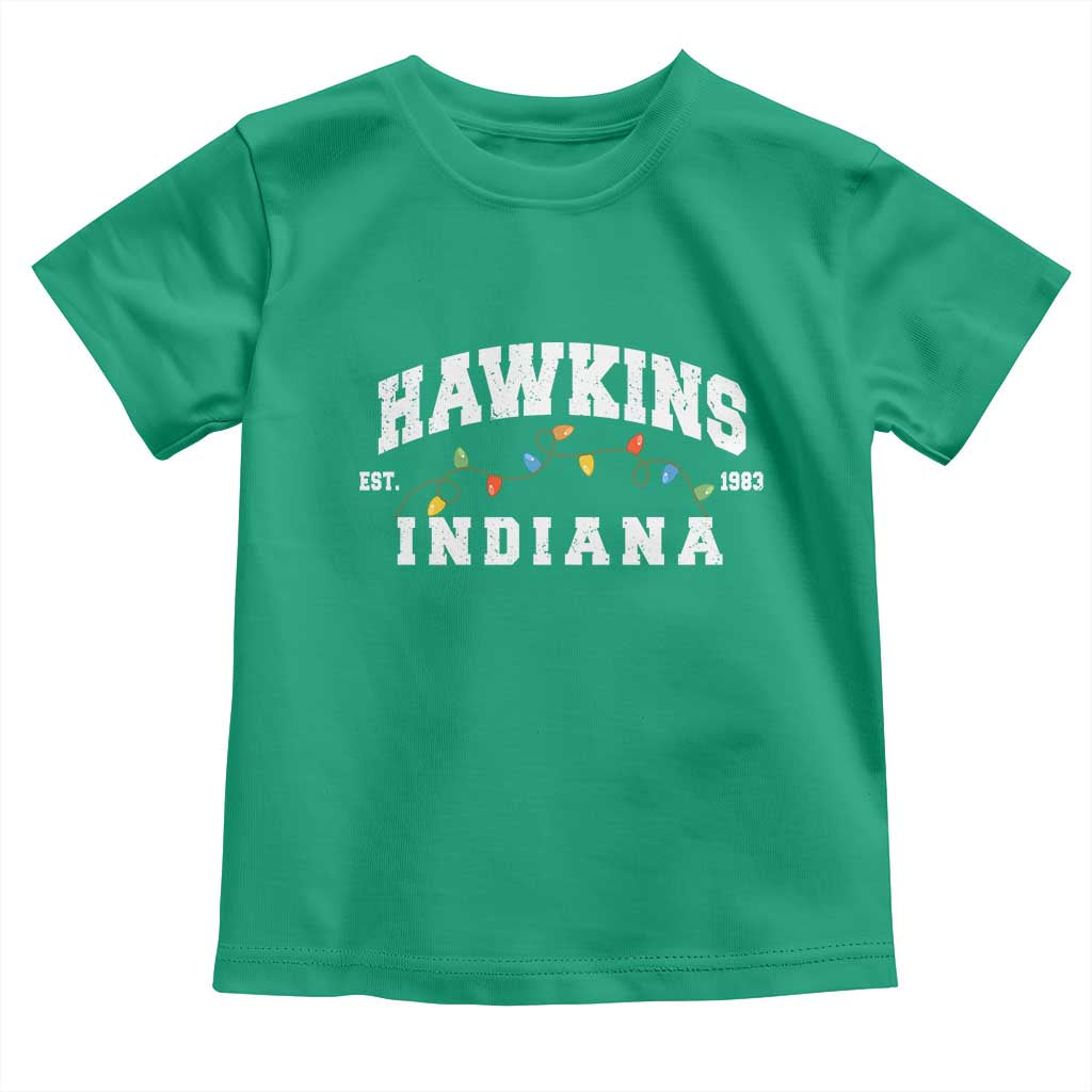 Funny Stranger Christmas Toddler T Shirt Hawkins Xmas Lights TS11 Irish Green Print Your Wear