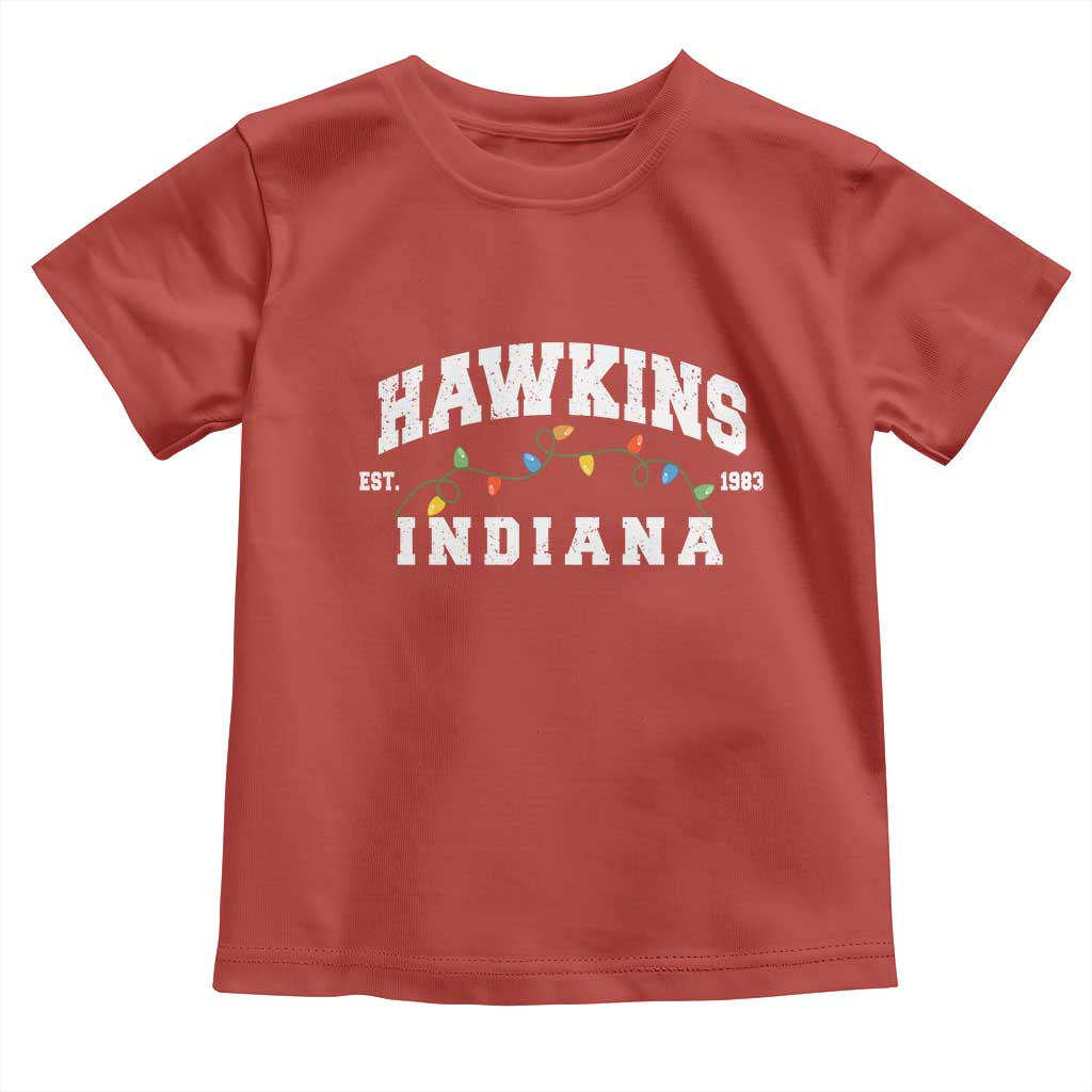 Funny Stranger Christmas Toddler T Shirt Hawkins Xmas Lights TS11 Red Print Your Wear