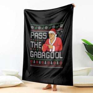 Funny Pass The Gabagool Christmas Throw Blanket Italian Food Xmas Mafia Gangster Movie TS11 Print Your Wear