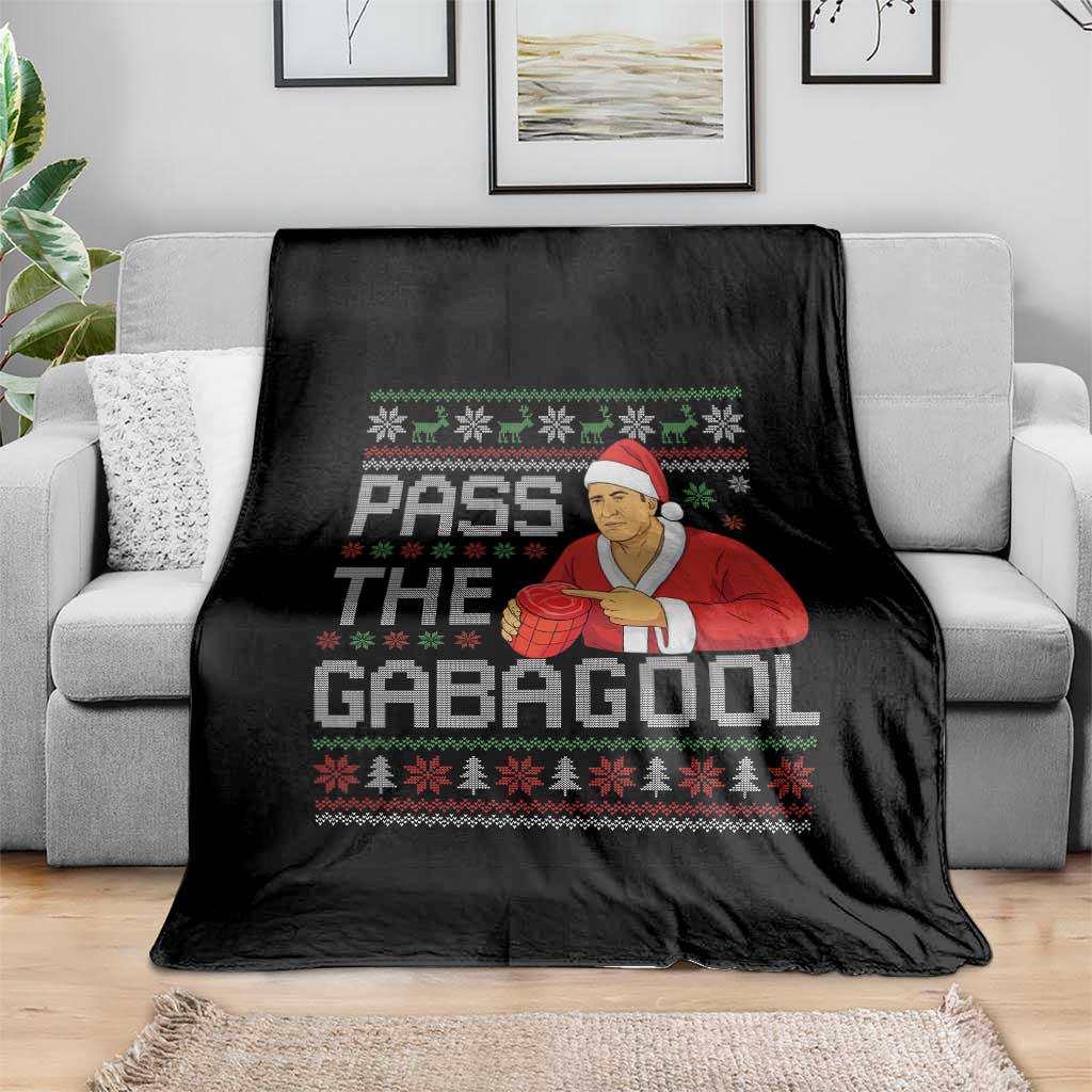 Funny Pass The Gabagool Christmas Throw Blanket Italian Food Xmas Mafia Gangster Movie TS11 Print Your Wear