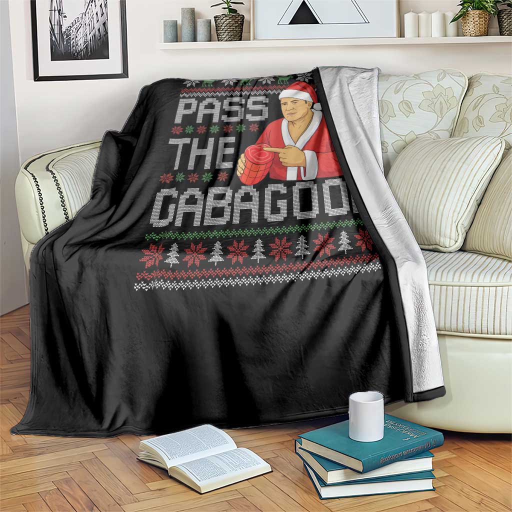 Funny Pass The Gabagool Christmas Throw Blanket Italian Food Xmas Mafia Gangster Movie TS11 Print Your Wear