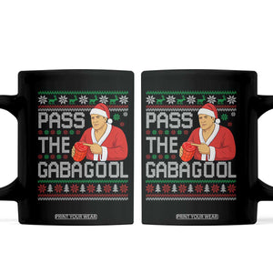 Funny Pass The Gabagool Christmas Coffee Mug Italian Food Xmas Mafia Gangster Movie TS11 Black Print Your Wear