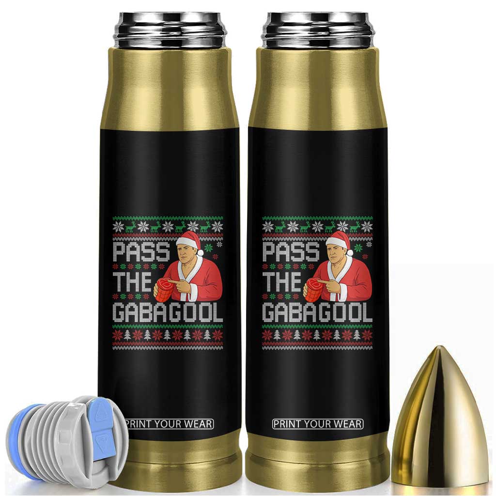 Funny Pass The Gabagool Christmas Bullet Tumbler Italian Food Xmas Mafia Gangster Movie TS11 Black Print Your Wear