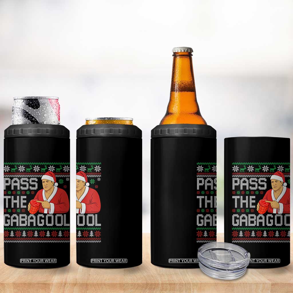 Funny Pass The Gabagool Christmas 4 in 1 Can Cooler Tumbler Italian Food Xmas Mafia Gangster Movie TS11 Print Your Wear