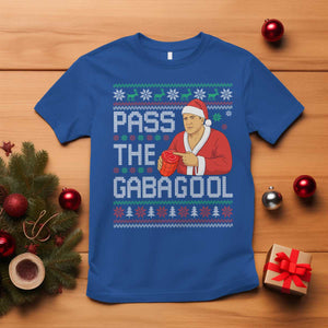 Funny Pass The Gabagool Christmas T Shirt Italian Food Xmas Mafia Gangster Movie TS11 Royal Blue Print Your Wear