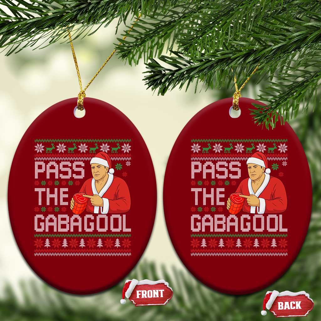 Funny Pass The Gabagool Christmas Ceramic Ornament Italian Food Xmas Mafia Gangster Movie TS11 Print Your Wear