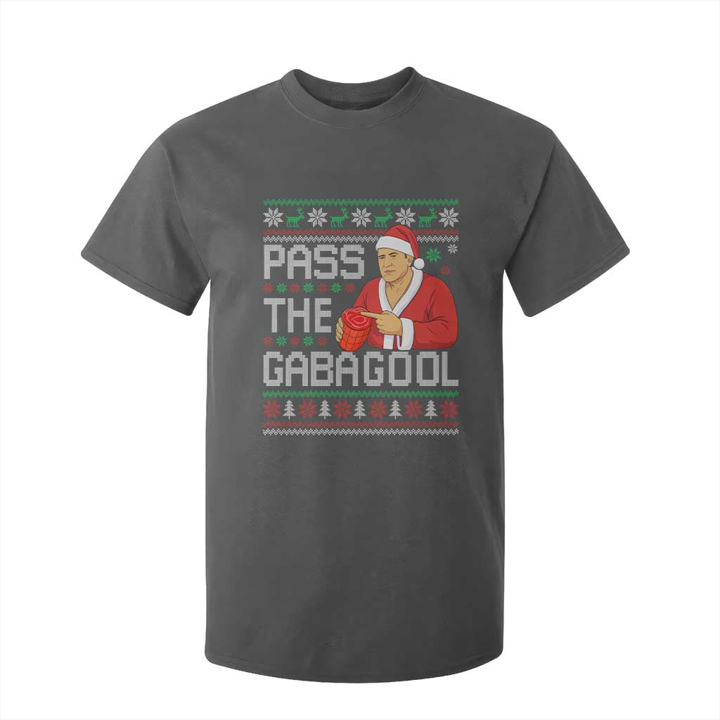 Funny Pass The Gabagool Christmas T Shirt For Kid Italian Food Xmas Mafia Gangster Movie TS11 Dark Heather Print Your Wear