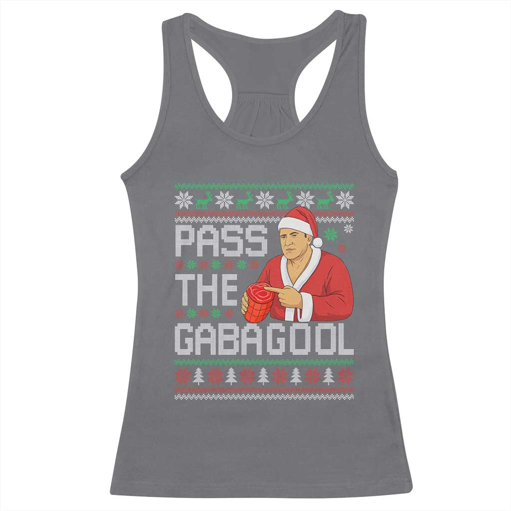 Funny Pass The Gabagool Christmas Racerback Tank Top Italian Food Xmas Mafia Gangster Movie TS11 Charcoal Print Your Wear