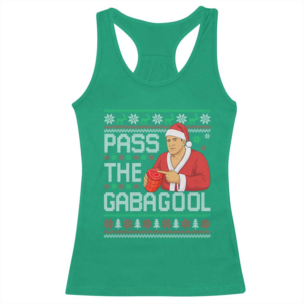 Funny Pass The Gabagool Christmas Racerback Tank Top Italian Food Xmas Mafia Gangster Movie TS11 Irish Green Print Your Wear