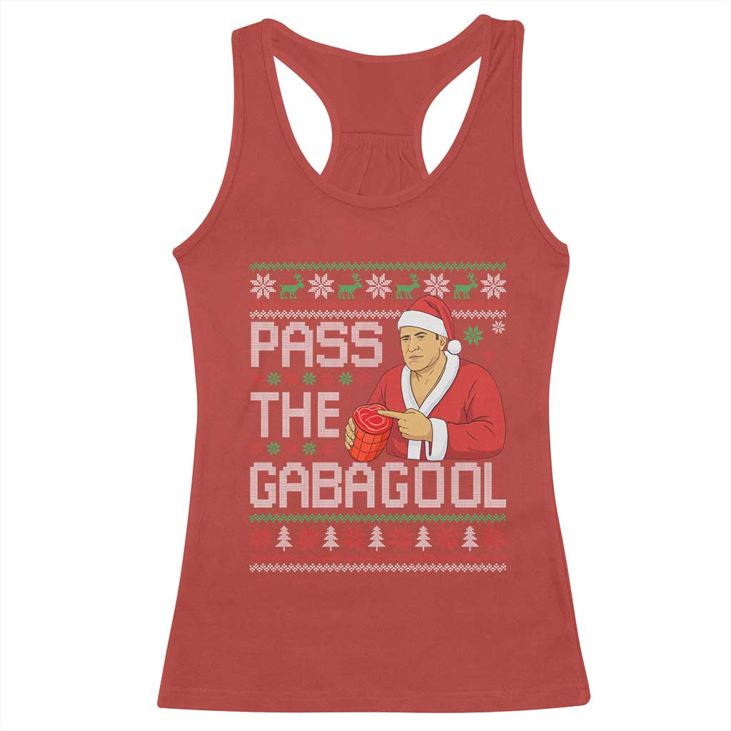 Funny Pass The Gabagool Christmas Racerback Tank Top Italian Food Xmas Mafia Gangster Movie TS11 Red Print Your Wear