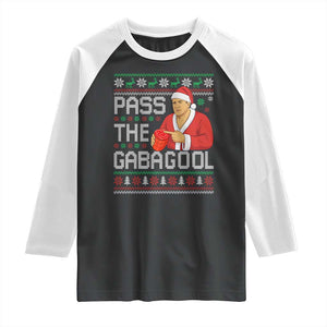 Funny Pass The Gabagool Christmas Raglan Shirt Italian Food Xmas Mafia Gangster Movie TS11 Black White Print Your Wear