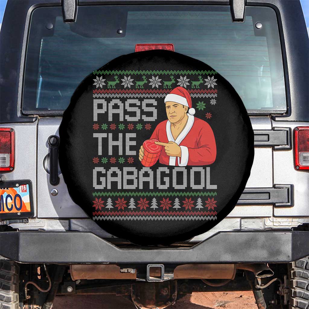 Funny Pass The Gabagool Christmas Spare Tire Cover Italian Food Xmas Mafia Gangster Movie TS11 No hole Black Print Your Wear