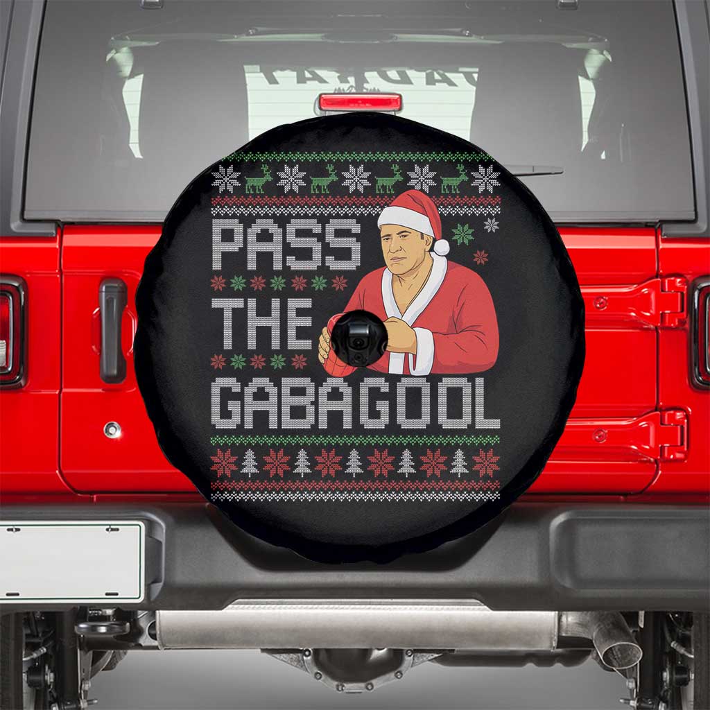Funny Pass The Gabagool Christmas Spare Tire Cover Italian Food Xmas Mafia Gangster Movie TS11 Black Print Your Wear