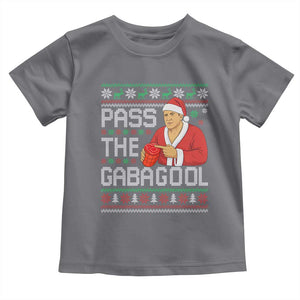 Funny Pass The Gabagool Christmas Toddler T Shirt Italian Food Xmas Mafia Gangster Movie TS11 Charcoal Print Your Wear