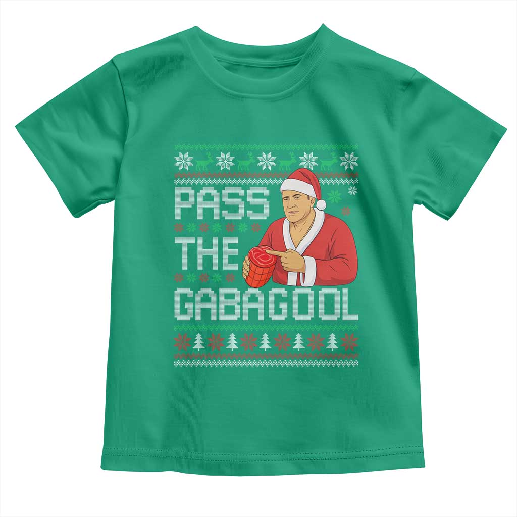 Funny Pass The Gabagool Christmas Toddler T Shirt Italian Food Xmas Mafia Gangster Movie TS11 Irish Green Print Your Wear